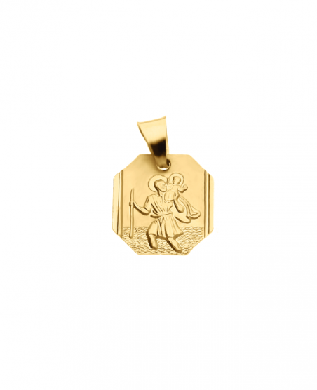 Medalik złoty Święty Krzysztof