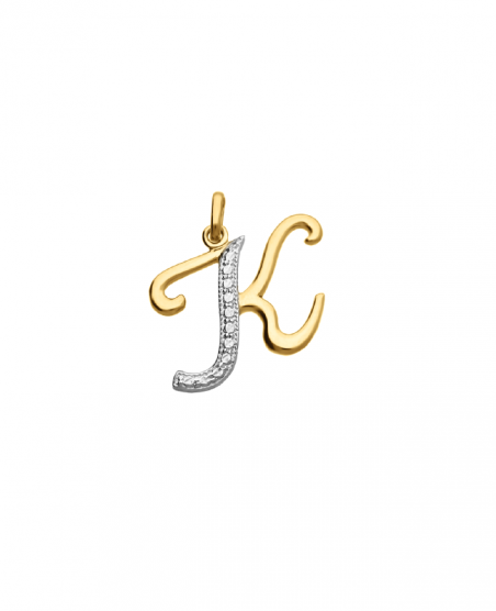 Wisiorek złoty litera K