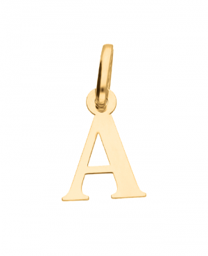 Wisiorek złoty - literka "A"