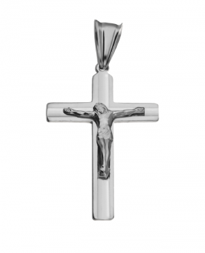 Krzyżyk srebrny z Panem Jezusem