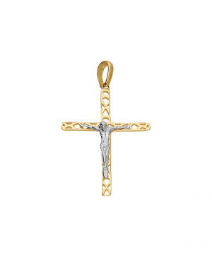 Krzyż złoty z wizerunkiem Jezusa